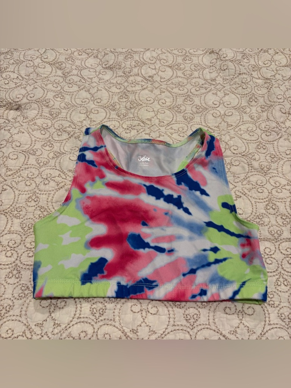 Justice Girls Tie-Dye Sports Bra Size Large (12/14)